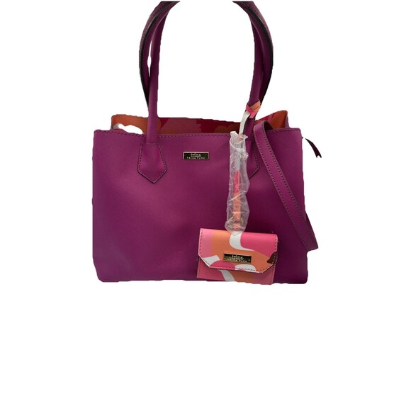 Trina Turk Women’s Floral Purple Shoulder Bag With Wallet - Picture 1 of 12